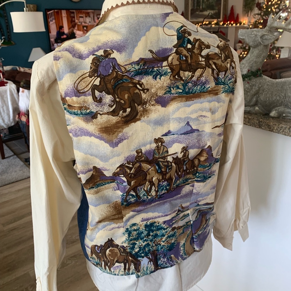 VINTAGE ROPER, blouse and vest coordinating.Made in the USA